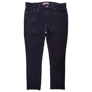 Levi Strauss Signature Slim Jeans Black Stretch Denim Mid Rise 34x28.5 Measured